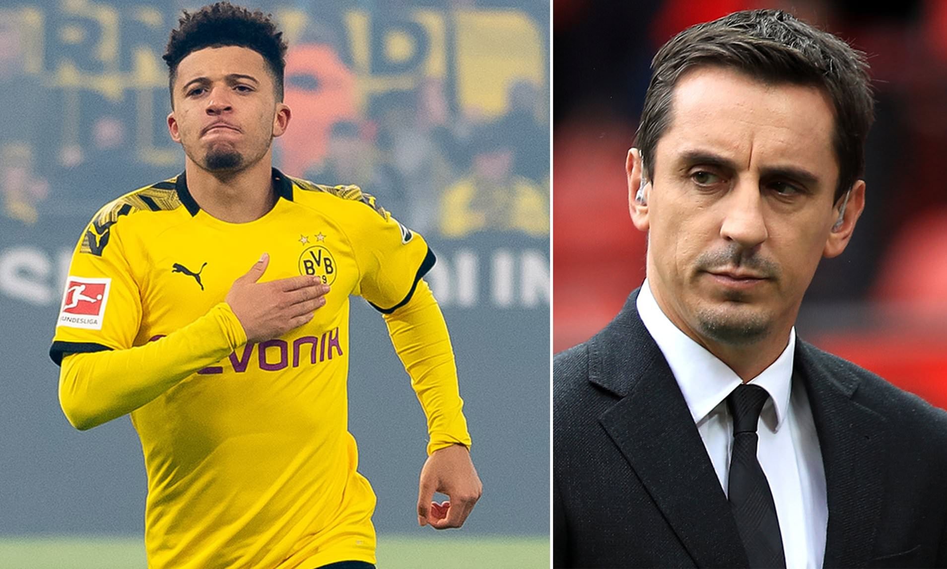 Gary Neville urges caution to Manchester United over Jadon Sancho - Bóng Đá