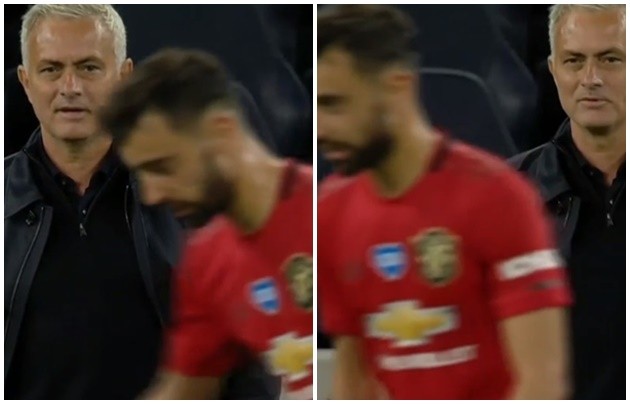  Jose Mourinho Enjoys Cheeky Exchange With Bruno Fernandes - Bóng Đá