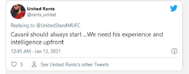 Manchester United fans make Edinson Cavani demand vs Burnley - Bóng Đá