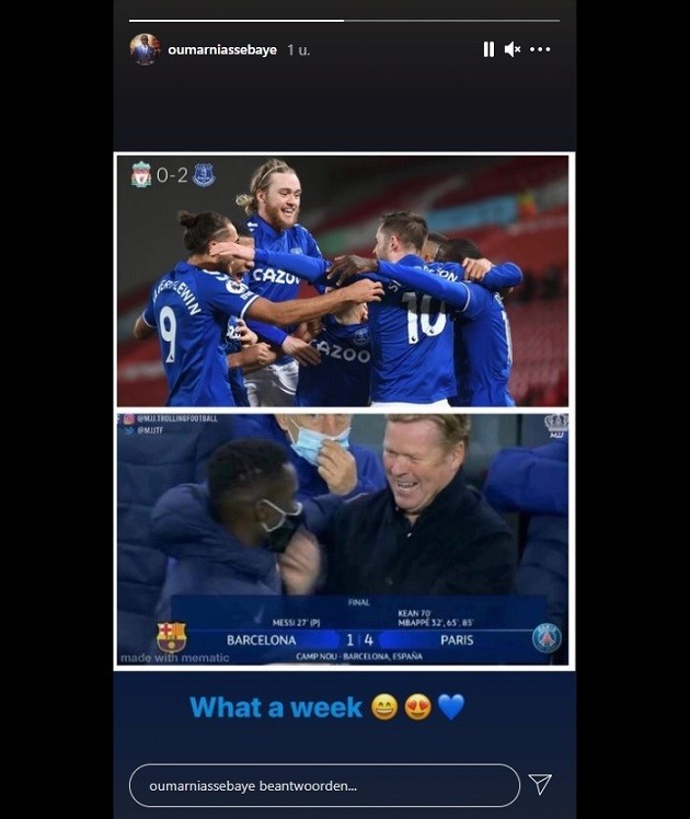 Ronald Koeman is laughed at by a former pupil after Liverpool - Everton - Bóng Đá