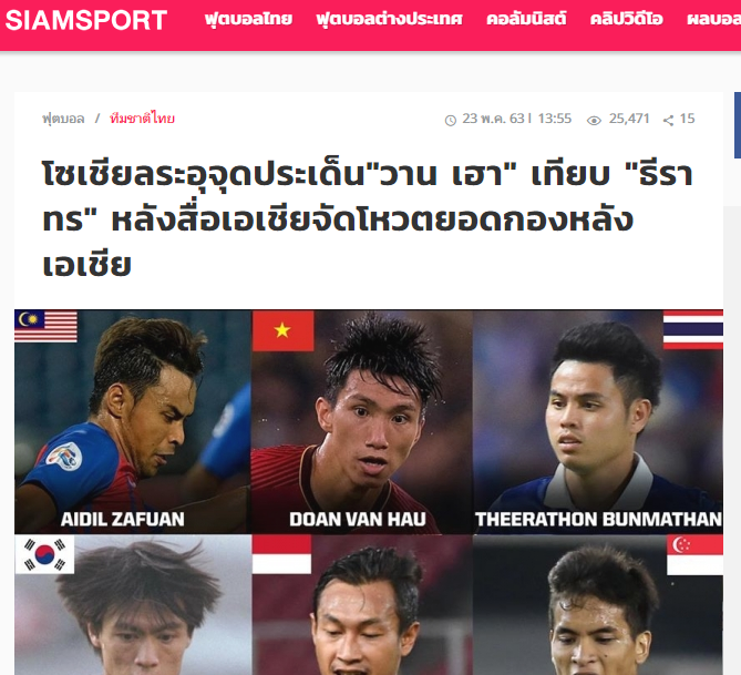 Báo Thái Lan: 