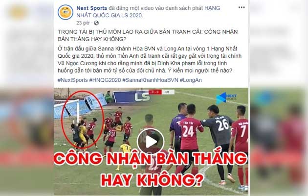 NHM Việt Nam chỉ trích trọng tài Vũ Ngọc Cường sau hàng loạt quyết định 