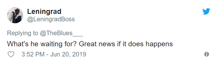 ‘WHAT’S HE WAITING FOR?’ – SOME CHELSEA FANS HAPPY ABOUT STAR EXIT TALK - Bóng Đá