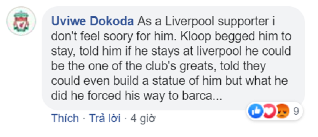 Khán giả: 'Tôi thực sự thấy tiếc cho Coutinho' - Bóng Đá