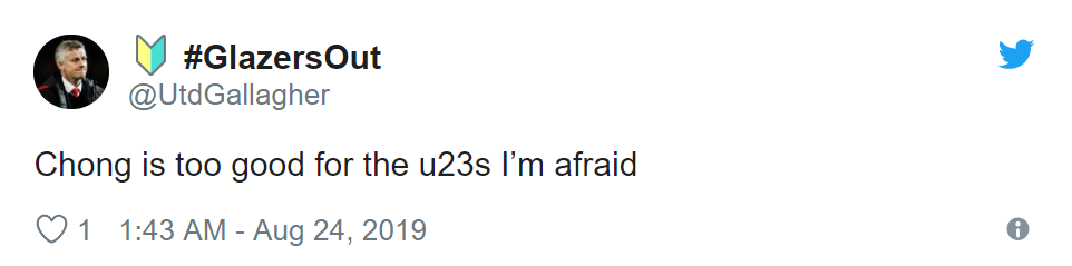 Manchester United fans react to Tahith Chong's under-23 performance - Bóng Đá