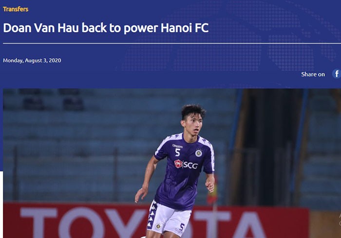 Trang chủ AFC: 