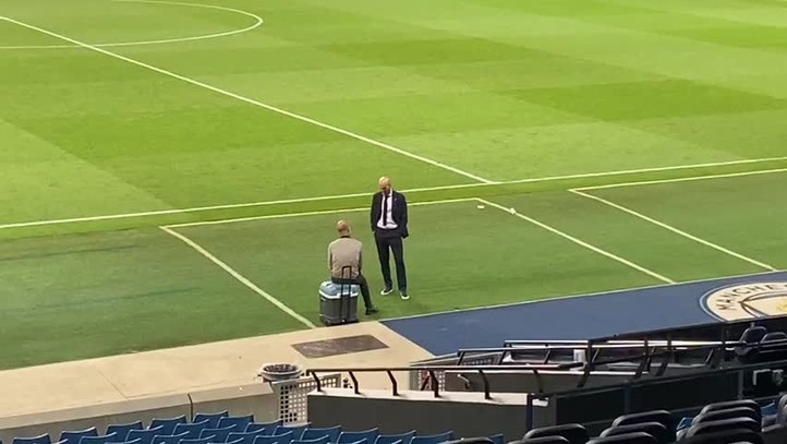 What did Zidane and Guardiola talk about after the match? - Bóng Đá
