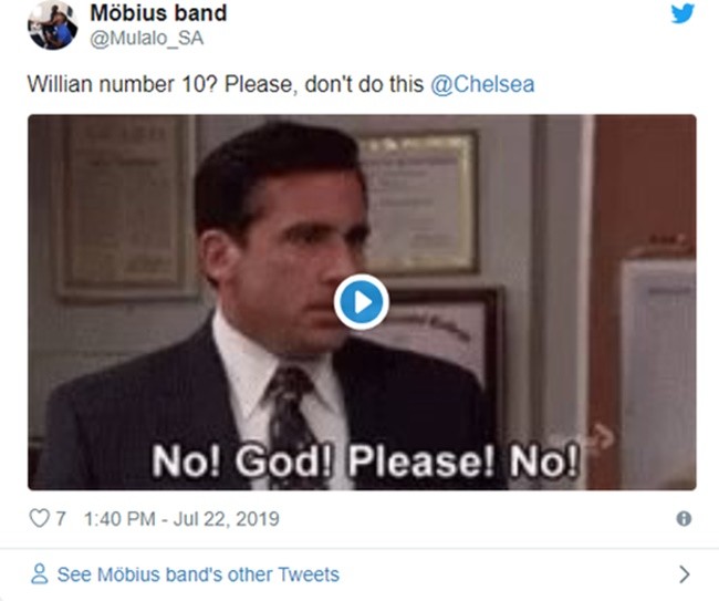 Willian to be given number 10 shirt at Chelsea after Eden Hazard’s move to Real Madrid and fans are fuming - Bóng Đá