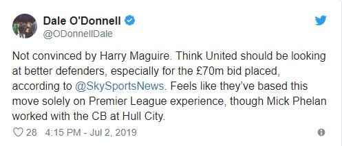 ‘He’d be the best defender at the club’: Lots of MUFC fans react to £70m bid for Maguire - Bóng Đá