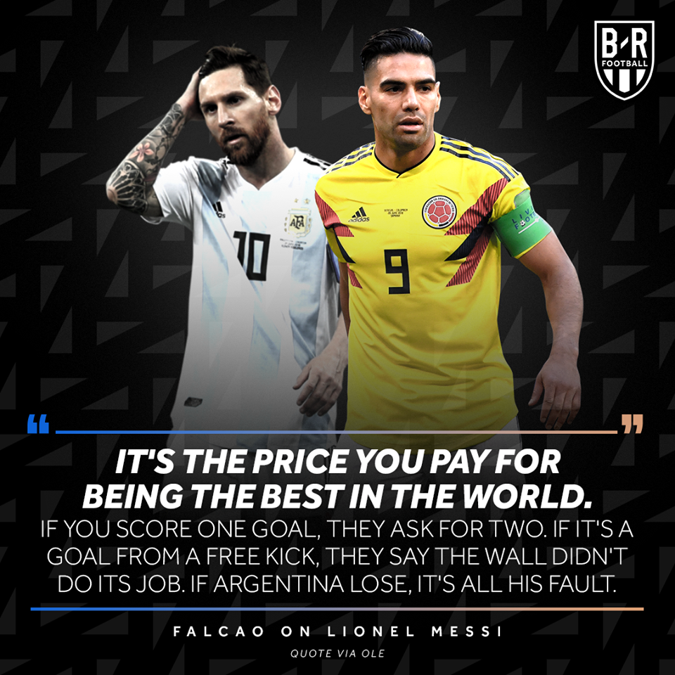 Radamel Falcao on Lionel Messi (Copa America 2019) - Bóng Đá