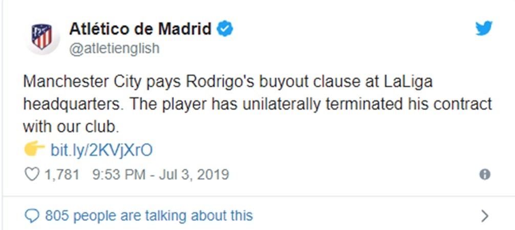 Attetico đến tiếng bán Rodri cho Man City - Bóng Đá