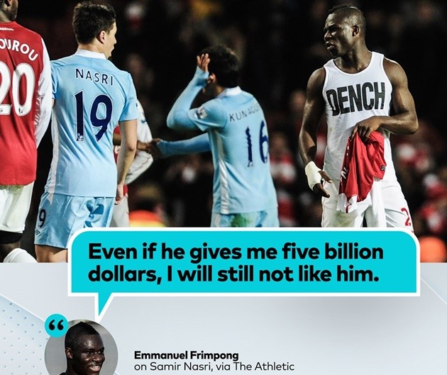 frimpong arsenal on Samir nasri - Bóng Đá
