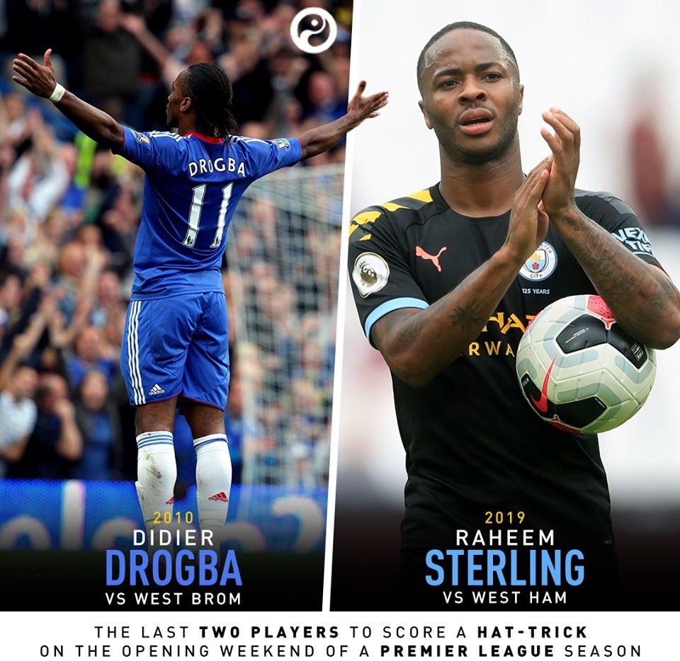 Raheem Sterling ends the nine-year wait for a hat-trick on the opening weekend of a Premier League season - Bóng Đá