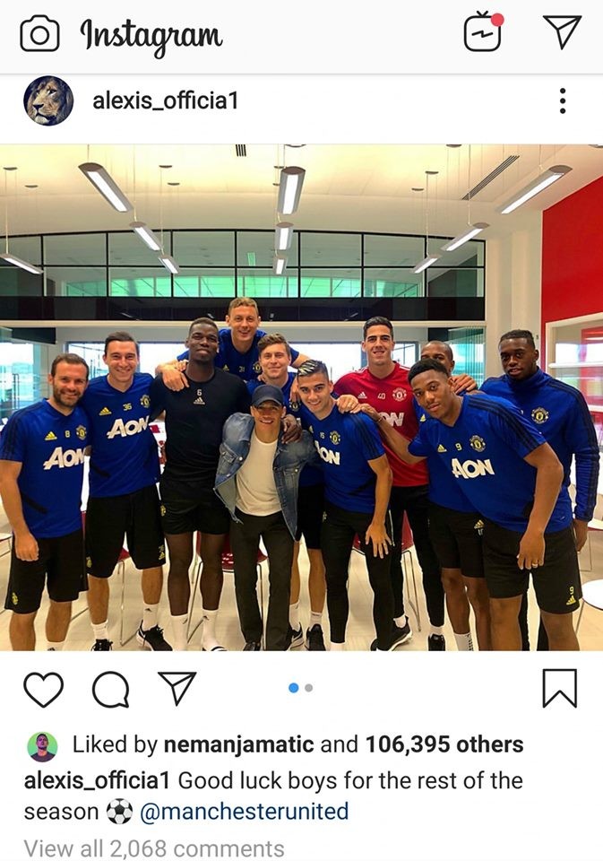 Sanchez said goodbyes to Man Utd team: Good luck boys for the rest of the season  - Bóng Đá