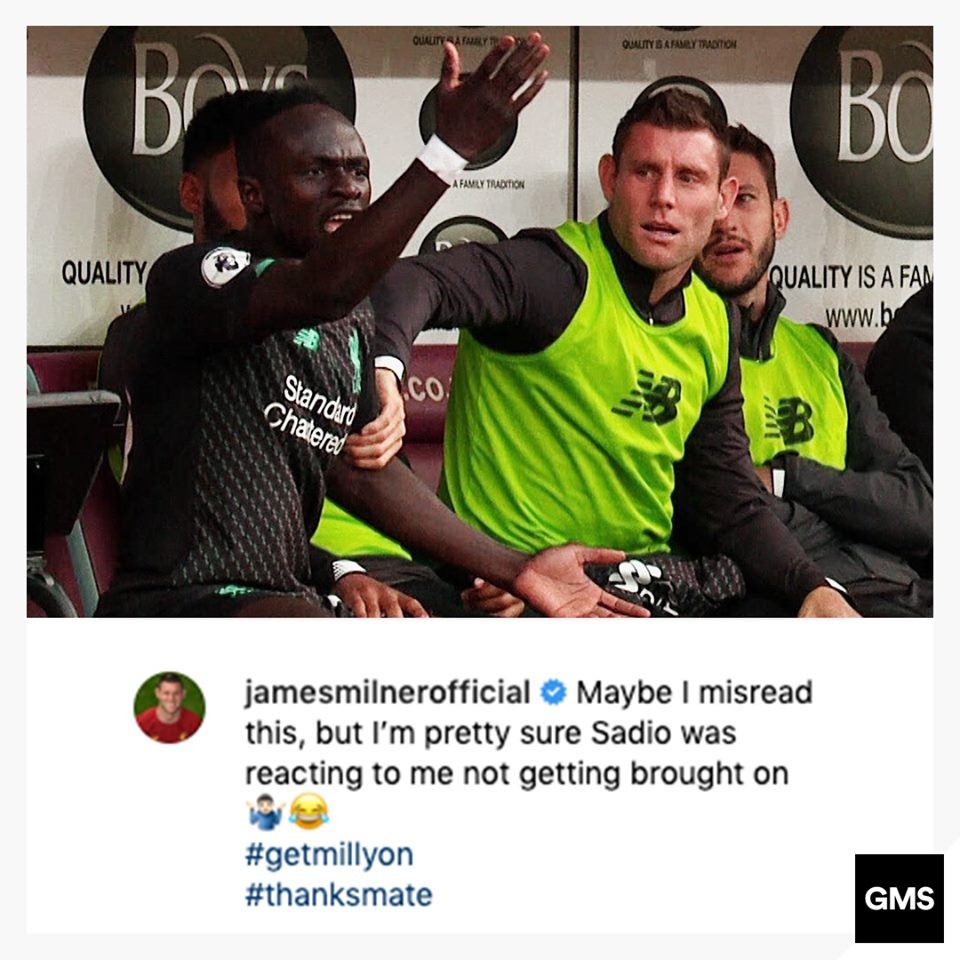 Milner on Sadio Mane - Bóng Đá