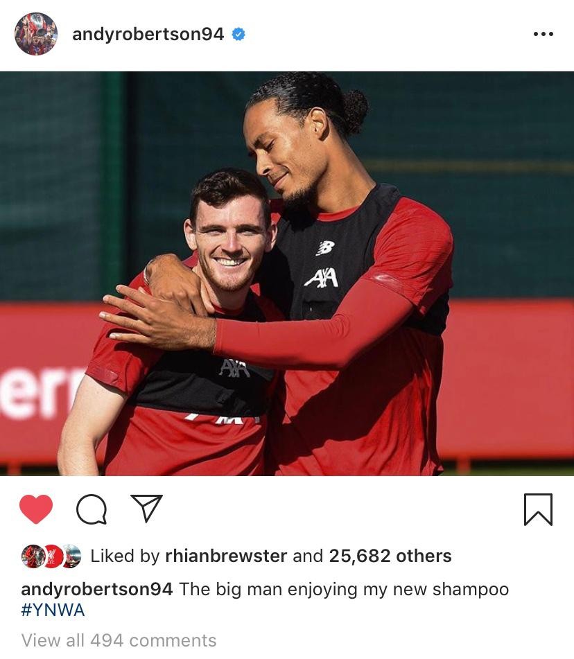 'Van Dijk thích mùi dầu gội đầu của tôi' - Bóng Đá