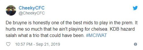 Chelsea fans react to Kevin De Bruyne display for Manchester City - Bóng Đá