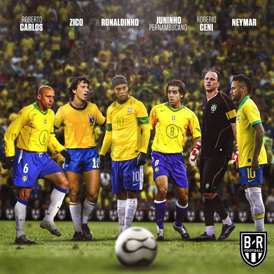 Brazil hay ĐTQG nào sở hữu những cầu thủ sút phạt đẳng cấp nhất? - Bóng Đá