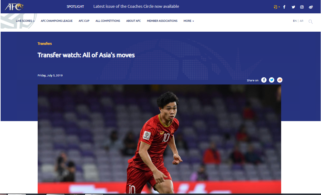 Trang chủ AFC nói 1 điều về thương vụ Công Phượng sang Sint-Truidense thi đấu - Bóng Đá