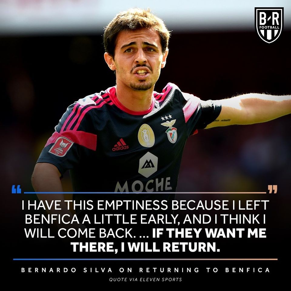 Bernardo Silva opens the door to Benfica return... just two days after Manchester City's Champions League ban was confirmed - Bóng Đá