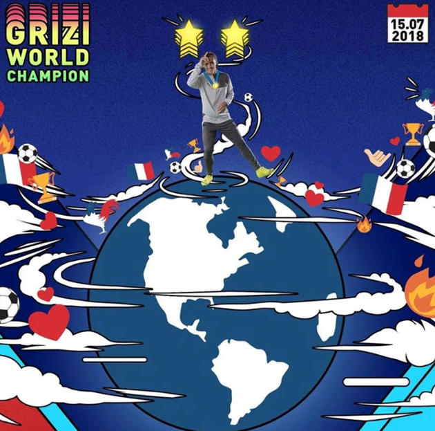 Antoine Griezmann’s life depicted in wacky pictures including meeting wife Erika and winning World Cup - Bóng Đá