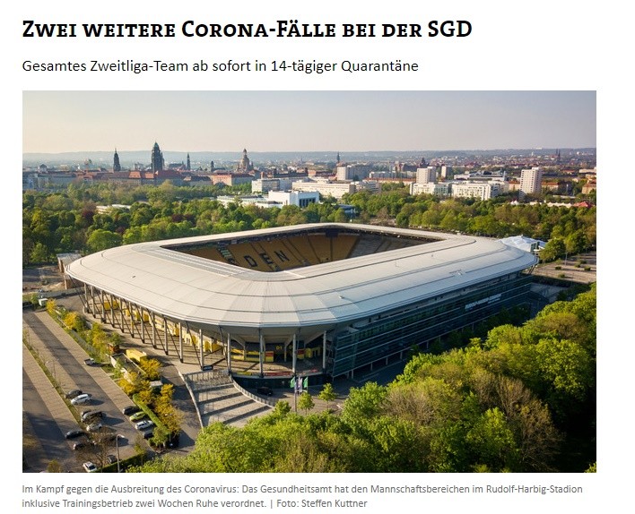 Bundesliga team Dynamo Dresden is now in full two-week quarantine due to two additional Covid-19 cases - Bóng Đá