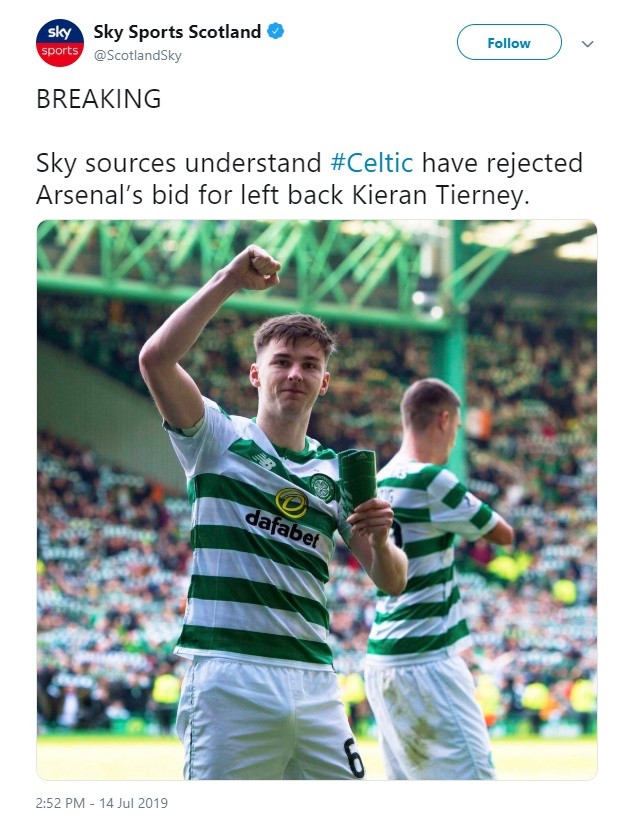 Cập nhật vụ Arsenal - Kieran Tierney - Bóng Đá
