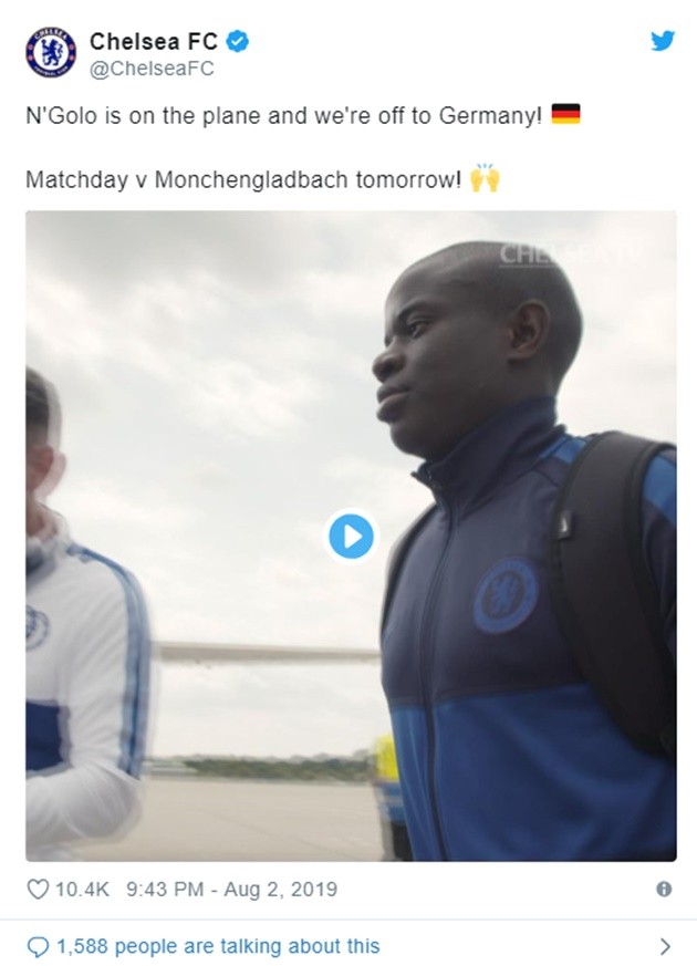 N’GOLO KANTE RETURNS TO PRE-SEASON MATCH SQUAD - Bóng Đá