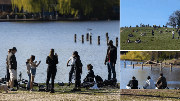 Thousands ignore coronavirus lockdown to enjoy sunny weather as UK death toll passes 4,000 - Bóng Đá