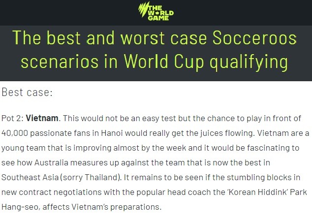 Báo Úc: Xin lỗi Thái Lan, chúng tôi muốn gặp ĐT Việt Nam - nhà vua của ĐNA - Bóng Đá