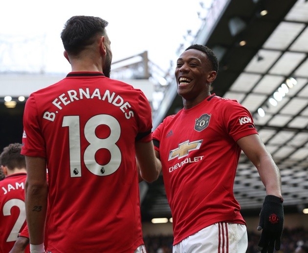 Bruno Fernandes sends message to Anthony Martial after first Man Utd hat trick - Bóng Đá