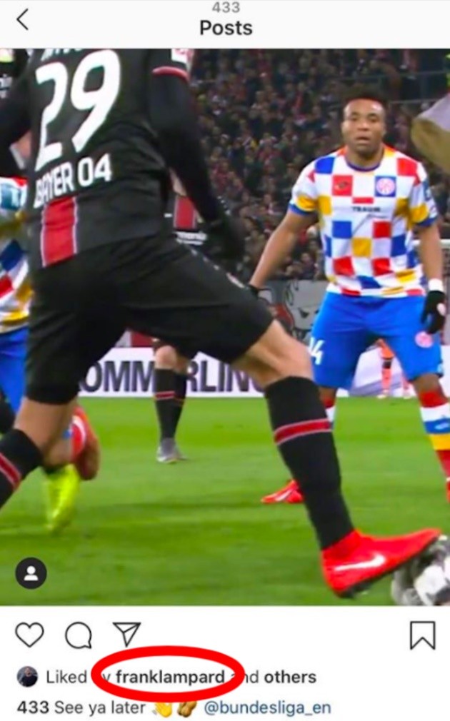 Frank Lampard ‘likes’ Kai Havertz video on Instagram amid Chelsea transfer speculation - Bóng Đá