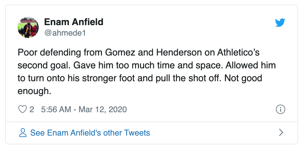 LIVERPOOL: FANS TAKE AIM AT JOE GOMEZ AFTER ATLETICO MADRID DEFEAT - Bóng Đá