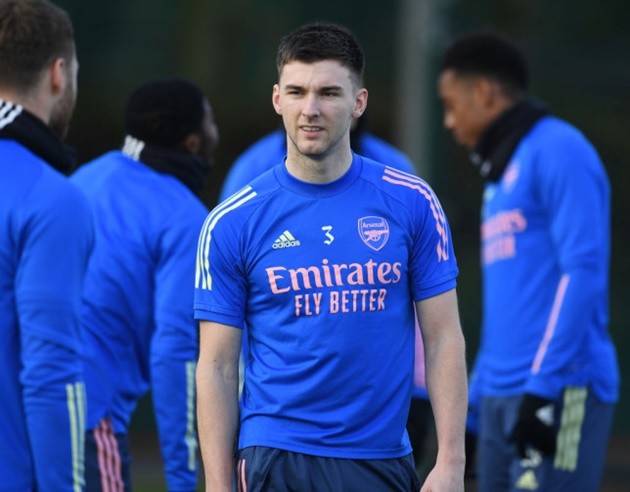 Arsenal star Kieran Tierney spotted back in training ahead of Benfica - Bóng Đá