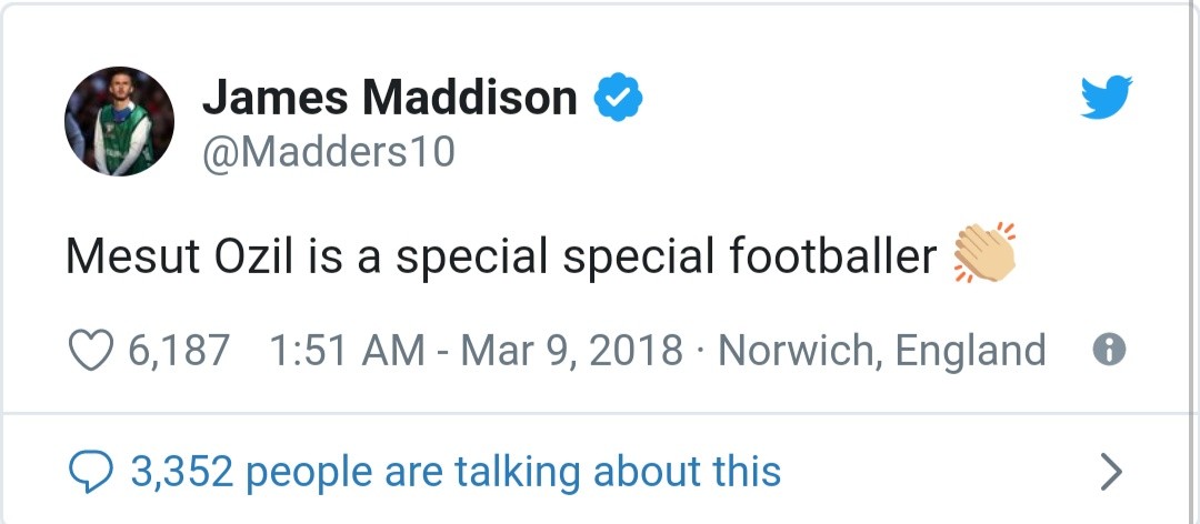 Maddison talks about Ozil - Bóng Đá