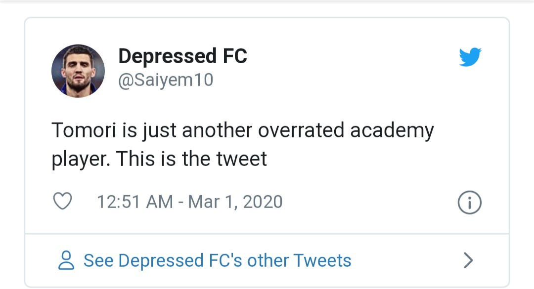 Chelsea fans react to tomori - Bóng Đá