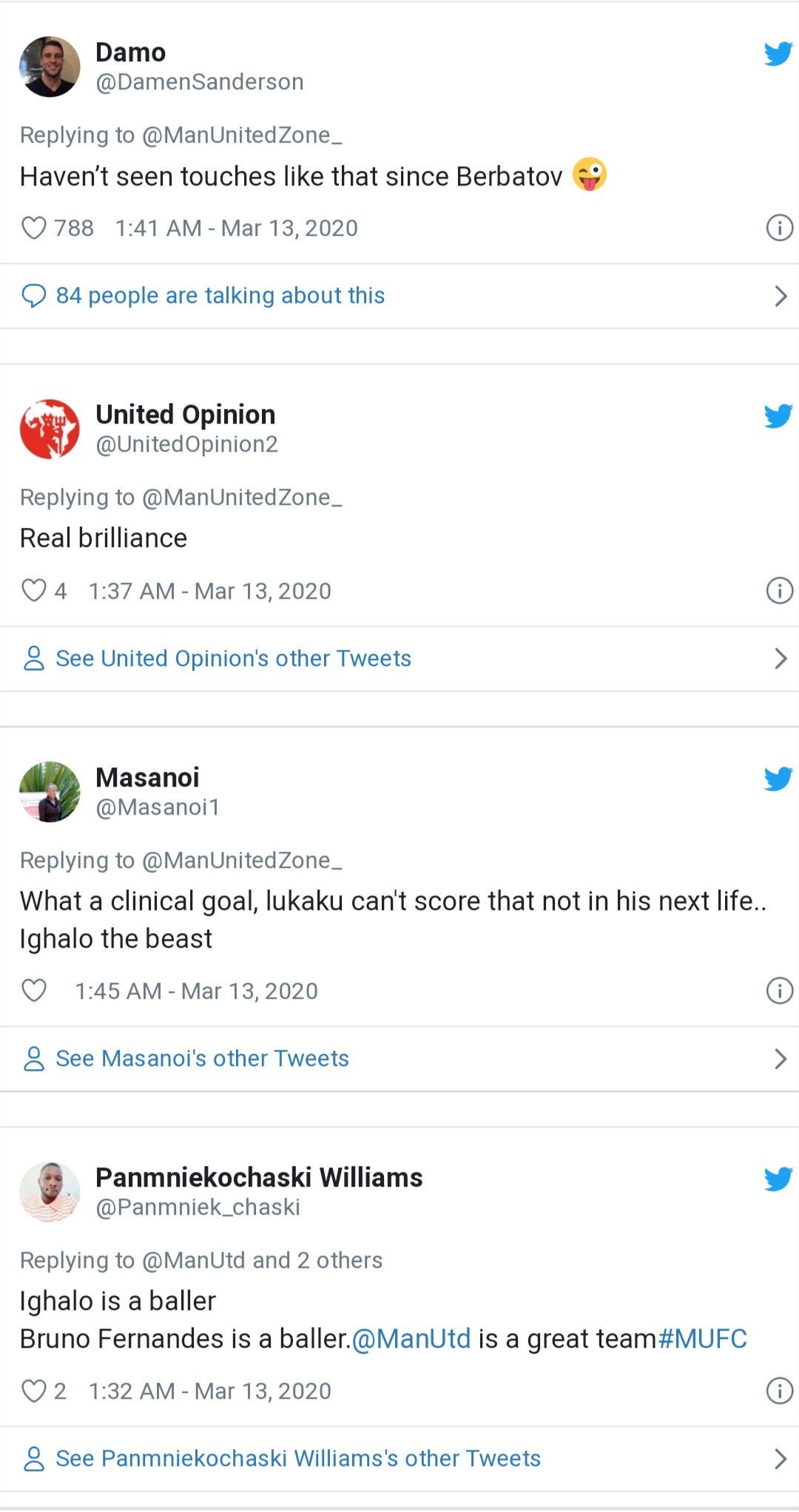 manutd fans react to ighalo's goal - Bóng Đá