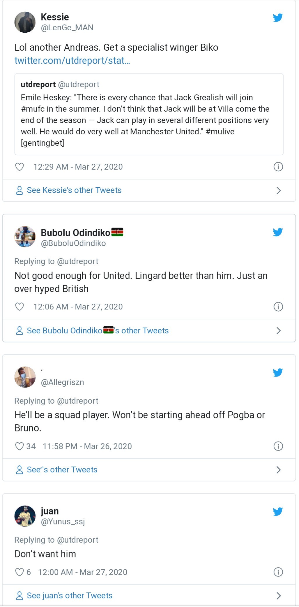 man utd fans don't want grealish - Bóng Đá