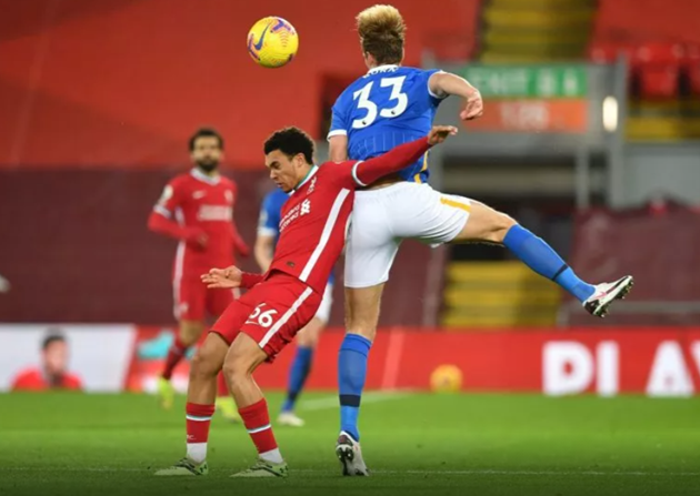 Liverpool: Fans not impressed with Trent Alexander-Arnold during Brighton encounter - Bóng Đá