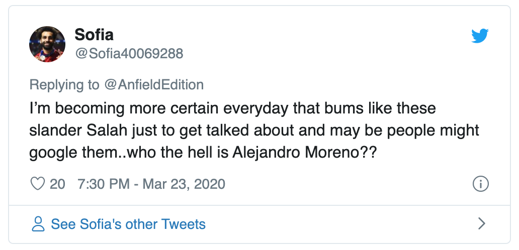 LIVERPOOL FANS SLAM ALEJANDRO MORENO FOR SAYING REDS “CAN DO BETTER THAN MOHAMED SALAH” - Bóng Đá
