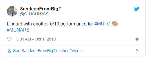 Another 0/10 performance: Fan Man Utd angry with Lingard - Bóng Đá
