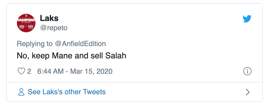 Liverpool fans react to Sadio Mane exit reports - Bóng Đá