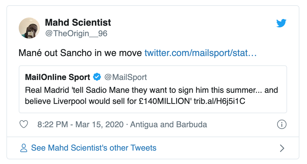 Liverpool fans react to Sadio Mane exit reports - Bóng Đá