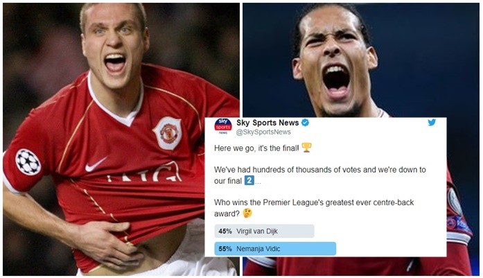 Nemanja Vidic has been voted greatest centre-back in Premier League history - Bóng Đá
