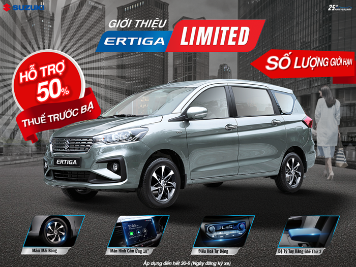 Cơ hội vàng mua xe Ertiga Limited, Ertiga Sport và Super Carry Pro nhận ngay hỗ trợ lệ phí trước bạ từ Suzuki - Bóng Đá