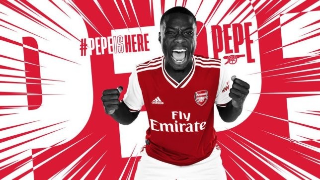 Unai Emery names the three reasons Arsenal smashed their transfer record to sign Nicolas Pepe - Bóng Đá