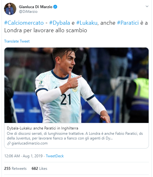 CEO Juventus Fabio Paratici arrives to London to discuss Lukaku - Dybala w/t Man Utd - Bóng Đá