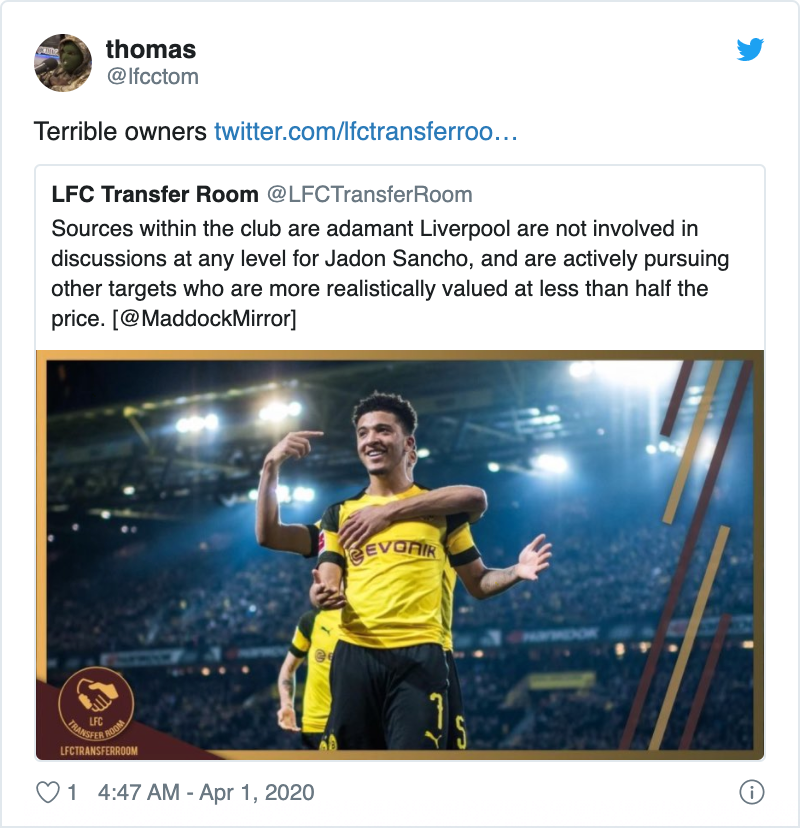 Liverpool fans react to Jadon Sancho development - Bóng Đá
