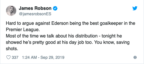 ‘Miles better than De Gea’ and ‘Alisson could never’ – These fans believe City’s Ederson is the best goalkeeper in the league - Bóng Đá