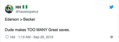 ‘Miles better than De Gea’ and ‘Alisson could never’ – These fans believe City’s Ederson is the best goalkeeper in the league - Bóng Đá